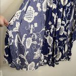 Anthropologie Blue Floral Casual Beach Wrap Pant Size Medium Photo 3