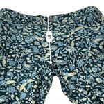 Free People Blue & Cream Floral Print Cropped Mid Rise Pants Sz 0 NEW Photo 9
