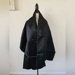 Collection XIIX Navy Blue Black Double Sided Large Shoulder Wrap Wide Scarf Photo 2