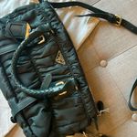 Prada Tessuto Gaufre Braided Handle Satchel Green Nylon Medium Crossbody Bag Photo 8