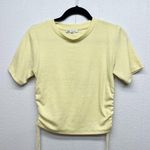ZARA  Cropped Yellow Coquette Baddie Chic Feminine Minimalist Womens Top Small Photo 0