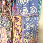 Blue Velvet Patchwork Pants Photo 4