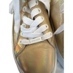 JSlides J/SLIDES Metallic Gold Leather Platform Sneakers Shoes Women's Size 6 NYC Photo 1
