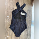 Shoshanna ‎ Black Plisse High Neck One Piece Swimsuit Size 8 NWT Photo 3