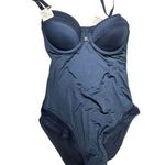 Nicole Miller  Blue Sexy Lingerie One Piece Bodysuit Lace Small NEW with Tags Photo 0
