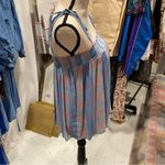 Talbots Y2K pastel plaid boho stretchy flowy adjustable tie top festival fairy whimsy Photo 2