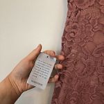 NEW NWT DUAL NATURE Lace One Shoulder Mini Dress Mauve Pink Floral Lace Medium M Photo 8