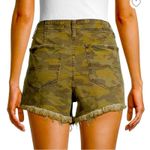 Free People Green Camo Denim Santa Cruz Shorts Photo 5