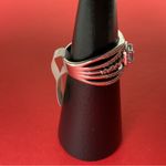 Bomb Party RBP5270 “Stay Flirty” Aqua Blue CZ on Rhodium Plating Size 8 Ring NWT Photo 1