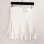 Free People NWT solid gold ribbed skirt White Larg Photo 6