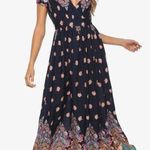 Blu Heaven boho vneck flowy maxi dress size large Photo 2