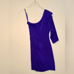 Diane Von Furstenberg  Cobb One Shoulder Deep Purple Violet Silk Jersey Dress 2 Photo 1