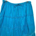ICI Tiered Prairie Crochet Trim Maxi Skirt 4X Turquoise Western Cowgirl Rodeo Blue Photo 1