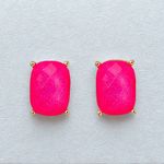 Elegant Pink Stud Earrings Photo 1