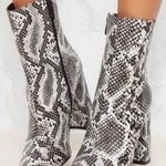 Pretty Little Thing Snake Print Booties Photo 0