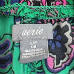 Aerie Paisley Print Harem Jogger Pants Green Pink Blue Small Pull On Elastic Photo 9