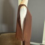Women’s Brown Chiffon Lapel Jacket 3 Piece Formal Wedding Party Pant Suit Size 4 Photo 6