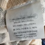 J.Crew  Pants Linen Blend Cream Brown Leopard Print Tapered Summer Weight Size 4 Photo 5