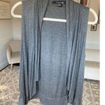 Forever 21  Sleeveless Open-Front Cardigan Gray Lightweight Drape Vest Lagenlook Photo 0