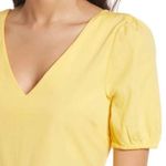 VERO MODA Taya Puff Sleeve Cut Out Mini Sundress in Yarrow Dandelion Lemon Sz M Photo 2