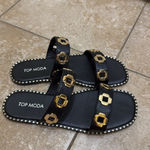 Top Moda Black Studded Sandals Photo 0
