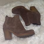 Prada  Brown Suede Chunky Ankle Booties Photo 2