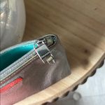 Tiffany & Co. Rare Silver Metallic Leather Mini Zip Pouch Photo 6