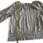 J Jill Linen Blend Blend Embroidered Lace Peasant Blouse Grey Med RN97641 Gray Size undefined Photo 4