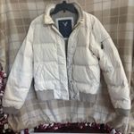 American Eagle  Outfitters Off-White Puffer Jacket Photo 0