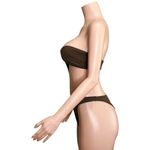 ADORA SWIM Adora One Shoulder Swim, Brown, Medium Brown Photo 8