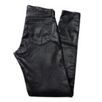 AG Adriano Goldschmied Adriano Goldschmied AG 28 R Black Vegan‎ Faux Leather Farrah Skinny Ankle Pants Photo 6