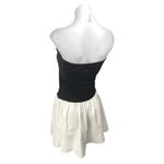 NEW Commense Black White Bandeau Tube Sleeveless Pleated A Line Mini Dress L Size L Photo 1