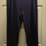 Woman Within  Size 14W Navy Blue Pull On Stretch Lounge Comfort Pants w Pockets Photo 0