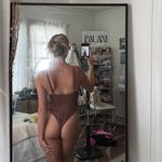 Brown Deep V One Piece Photo 2