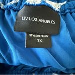 Liv Los Angeles Tunic‎ Dress Size 3X Boho Western Embroidered Blue Photo 3