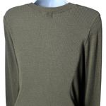 T.la Anthropologie Sage Green Waffleknit Sharkbite Hem Long Sleeve Cozy Cabin S Size undefined Photo 5