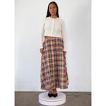 Rat Boi Dream Skirt in Crimson Tartan Size Large Casual Cotton Maxi Red Photo 8
