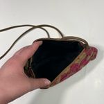 Maruca Handmade Colorado Pink Needlepoint Floral Embroidered Full Zip Crossbody Brown Photo 3