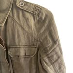 Michael Stars 100% linen cargo jacket green XS Photo 3
