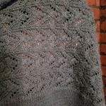 Maurice's  Cowl Neck SS Open Knit Sweater M Green Photo 2