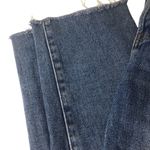 PacSun Size 25 Blue Distressed High Waisted Straight Leg Crop Jeans Raw Hem Photo 8