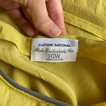 Costume National Ecru Yellow Ruffled Italian Silk Mini Dress Size EUR 48‎ Photo 1