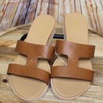 Bamboo | woman’s cognac faux leather sandals Photo 4