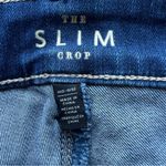 White House | Black Market  Womens The Slim Crop Embroidered Frayed Hem Jeans Sz 0 Photo 7