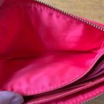 Leather Wallet Coral Pink Clutch Zip Small Spacious Card Holder Photo 4