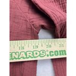 Gap  Maternity Gauze Jumpsuit Rust Red Button Front Tie Waist Cropped Leg Size S Photo 3