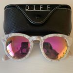 DIFF eyewear Marble Frame With Pink Lenses  Photo 0