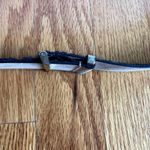 WCM New York Black Leather Calf Hair Abstract Design Belt 34" Circular Buckle Black Photo 11