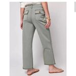 FAHERTY Organic Cotton Sage Green Raw Hem Cargo Utility Pants | 30 Photo 4