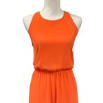 Naked Zebra Romper Womens S Sleeveless T Back Dressy Summer Vacation Orange Photo 4
